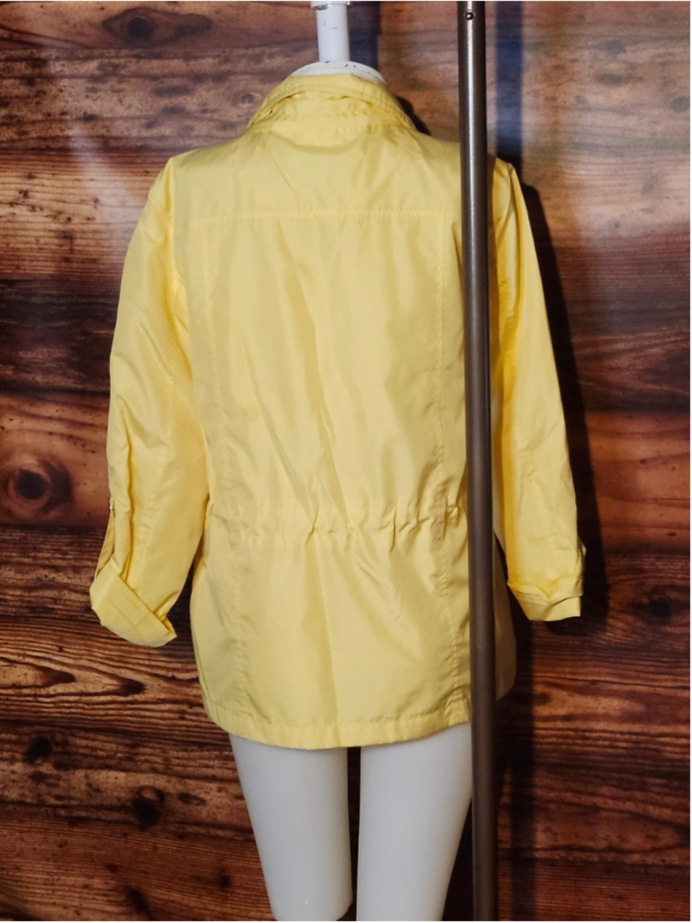 Women's Karen Scott Utility Jacket Size S Yellow - Picture 3 of 4